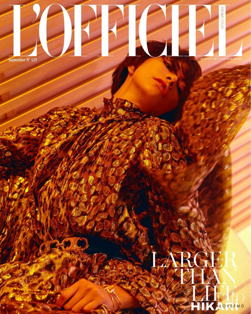 Hikari Mori featured on the L\'Officiel Singapore cover from September 2019