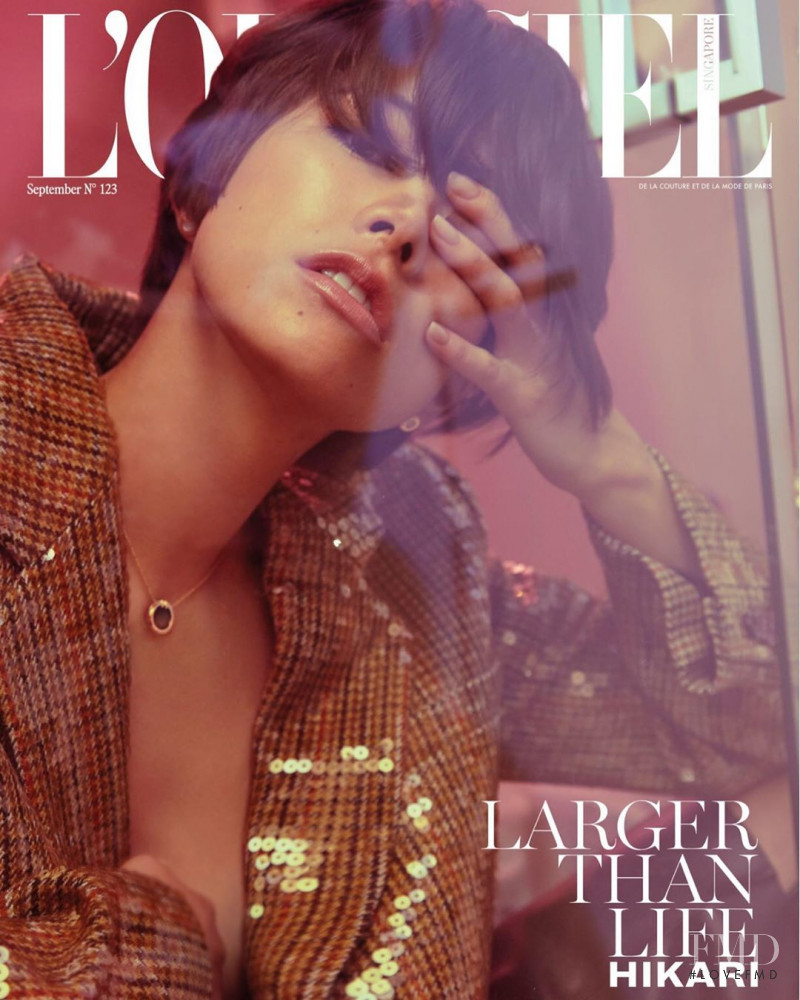 Hikari Mori featured on the L\'Officiel Singapore cover from September 2019