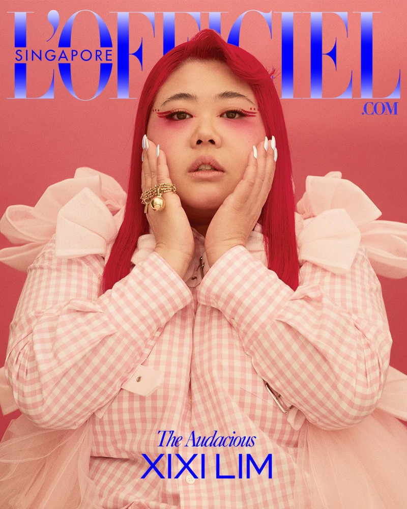 Xixi Lim featured on the L\'Officiel Singapore cover from March 2021