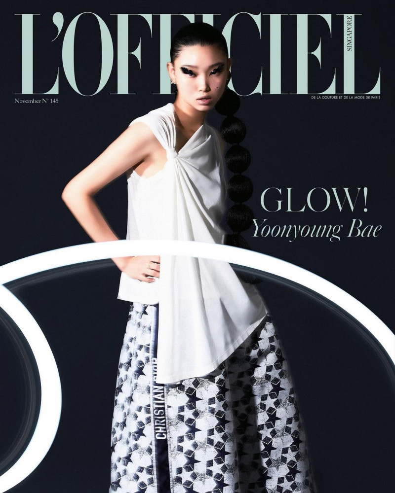 Yoon Young Bae featured on the L\'Officiel Singapore cover from November 2021
