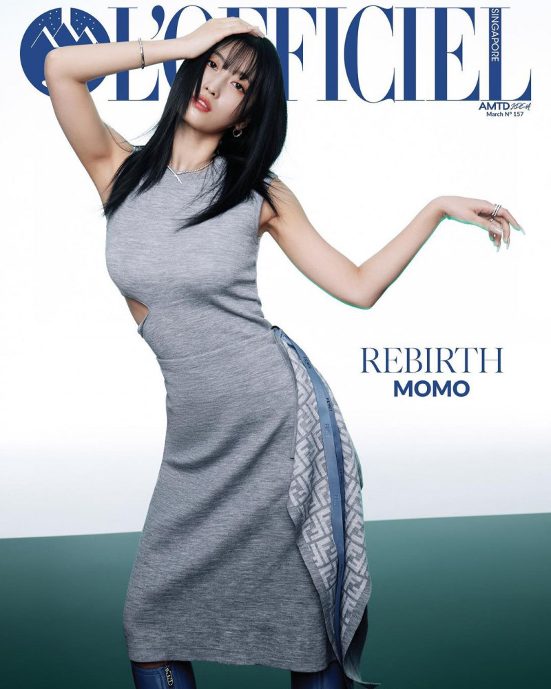 Momo Hirai featured on the L\'Officiel Singapore cover from March 2023
