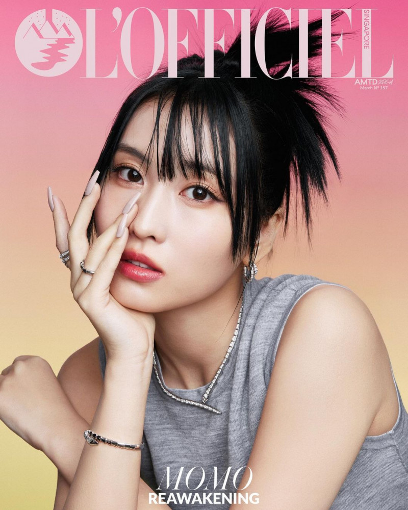 Momo Hirai featured on the L\'Officiel Singapore cover from March 2023