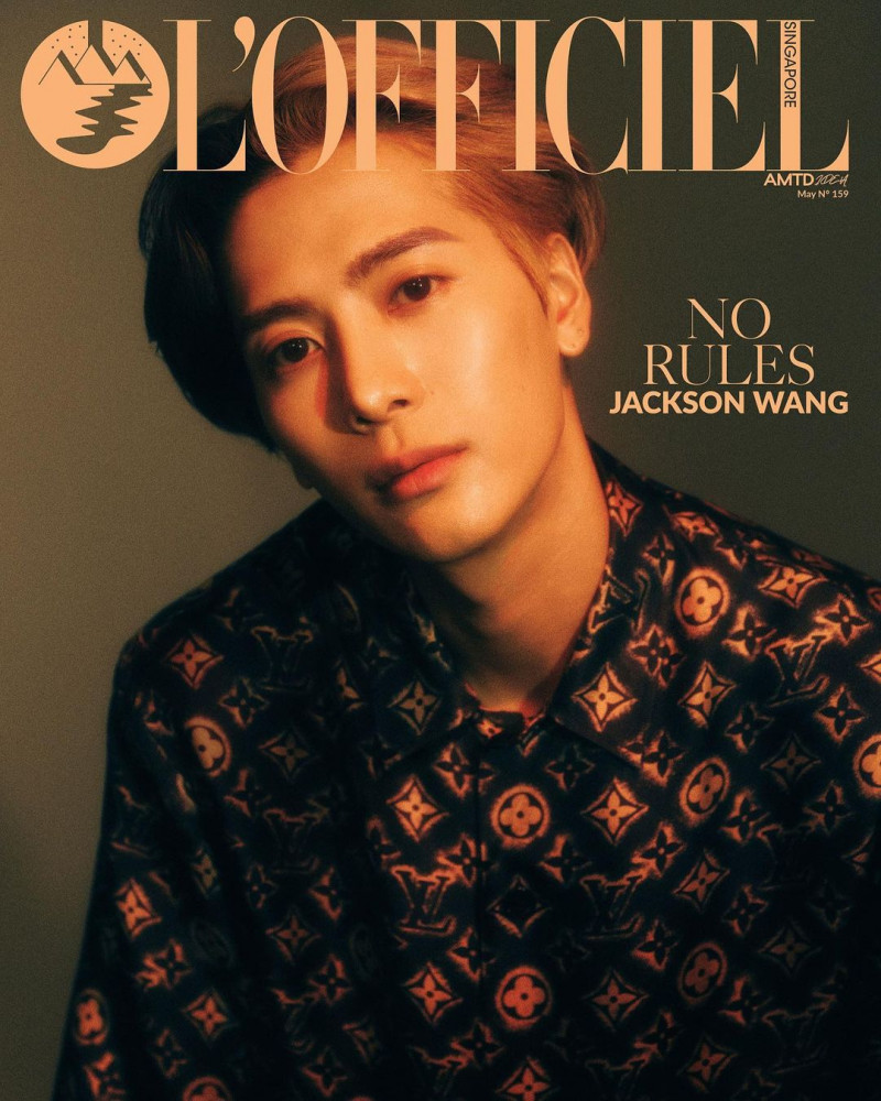 Jackson Wang featured on the L\'Officiel Singapore cover from May 2023