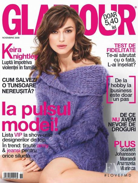 Keira Knightley featured on the Glamour Romania cover from November 2009