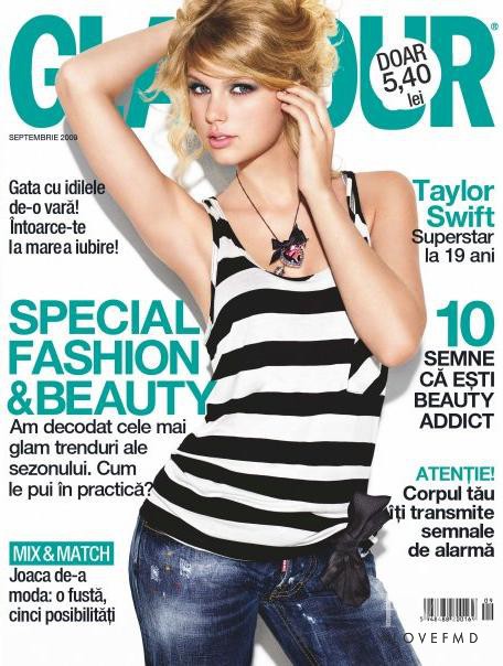 Taylor Swift featured on the Glamour Romania cover from September 2009