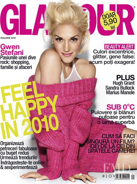 Gwen Stefani featured on the Glamour Romania cover from January 2010