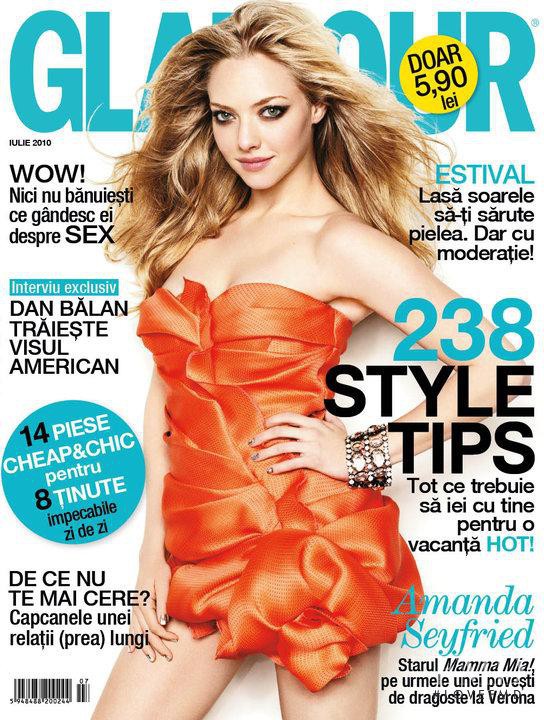 Amanda Seyfried featured on the Glamour Romania cover from July 2010