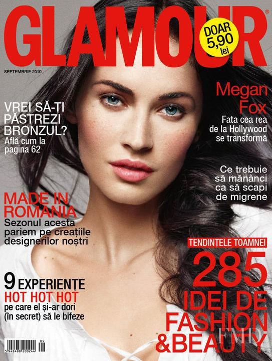 Megan Fox featured on the Glamour Romania cover from September 2010