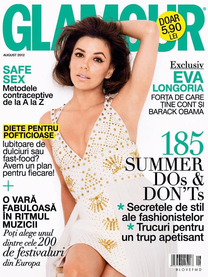Eva Longoria featured on the Glamour Romania cover from August 2012