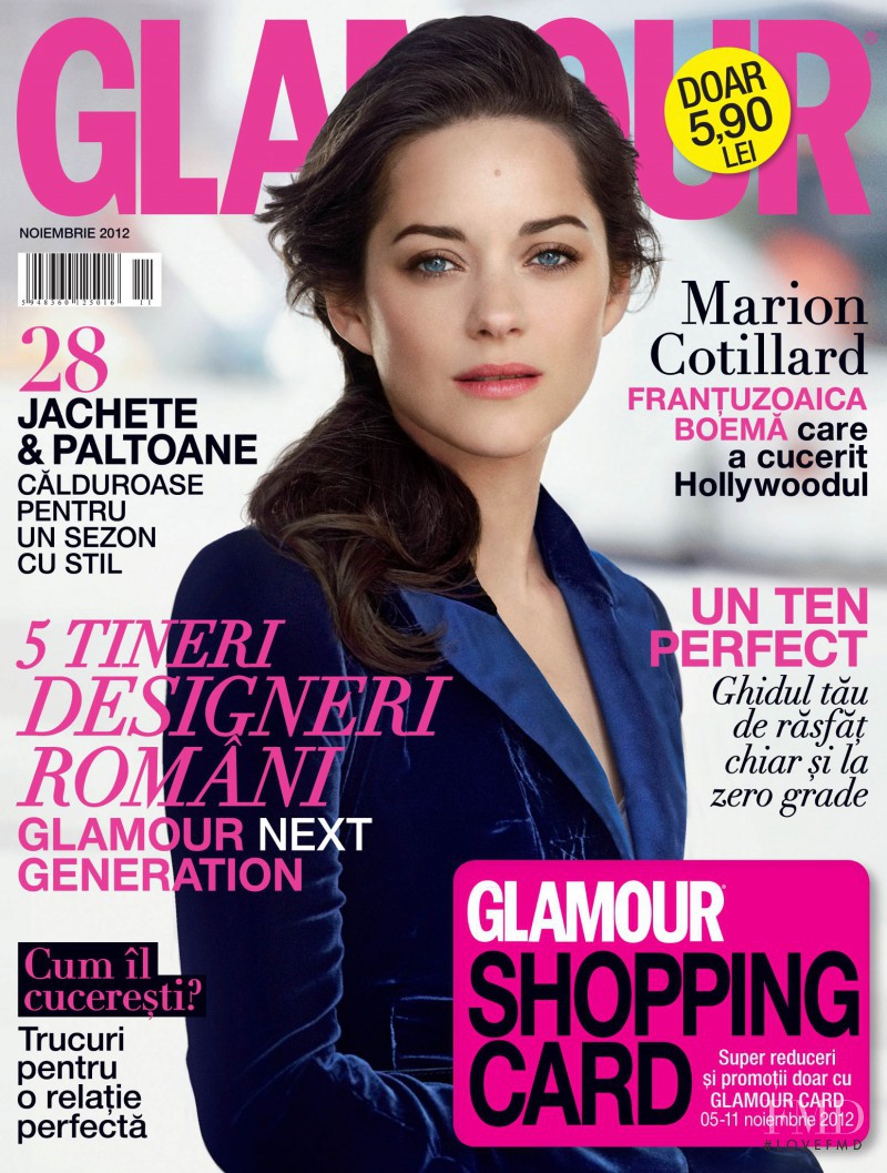 Marion Cotillard featured on the Glamour Romania cover from November 2012