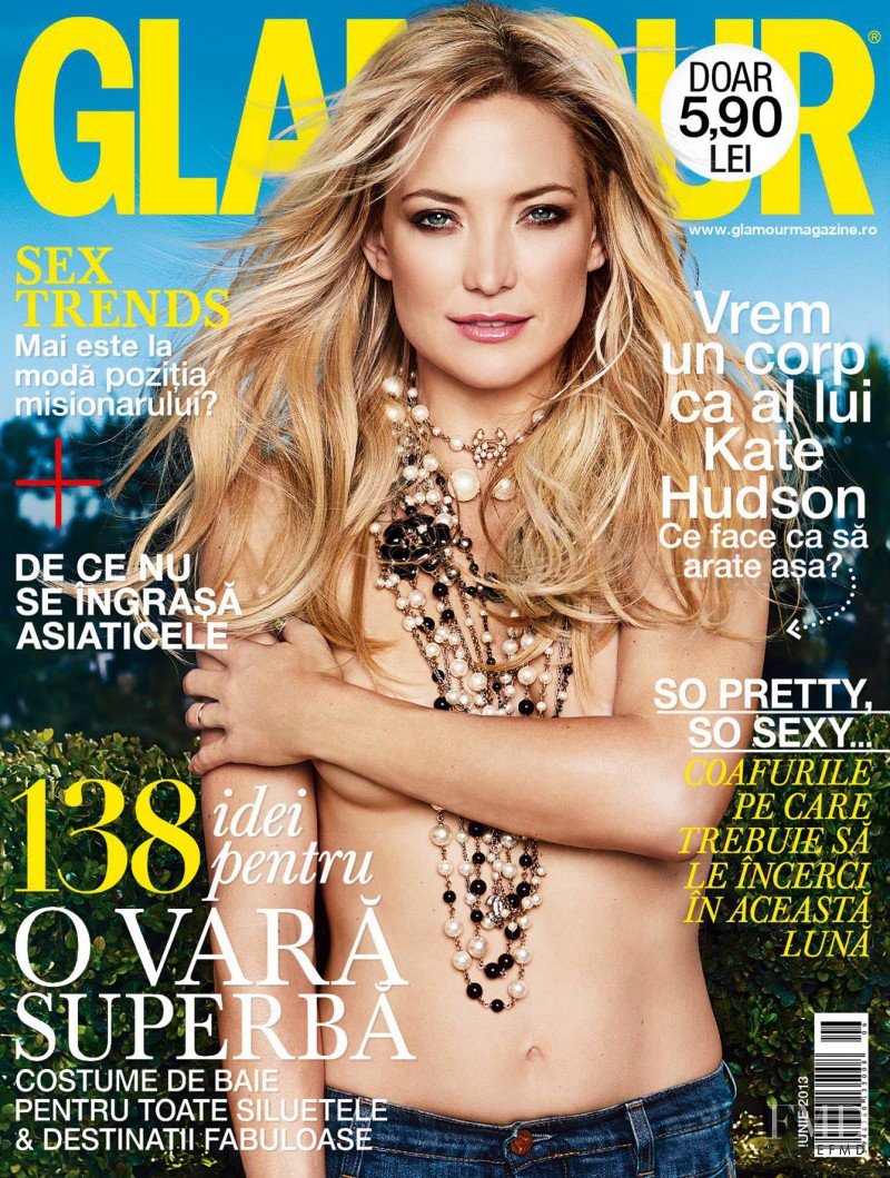 Kate Hudson featured on the Glamour Romania cover from June 2013