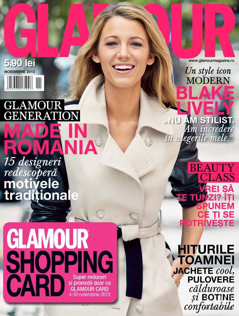 Blake Lively featured on the Glamour Romania cover from November 2013