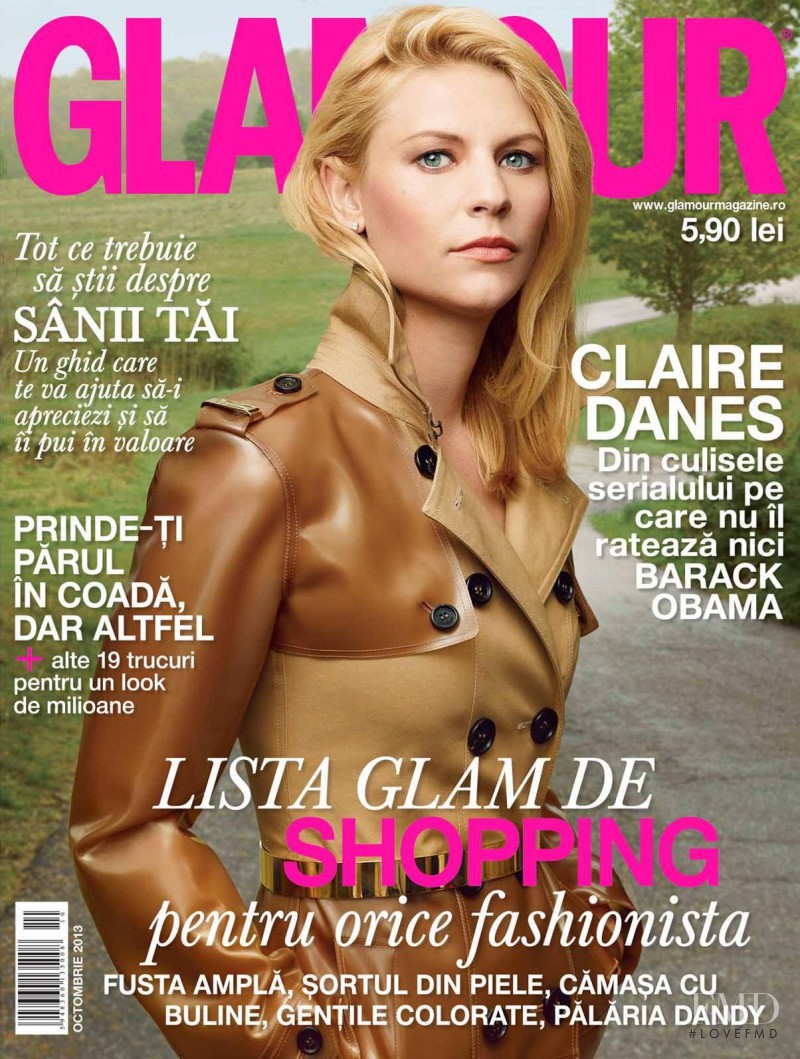Claire Danes featured on the Glamour Romania cover from October 2013