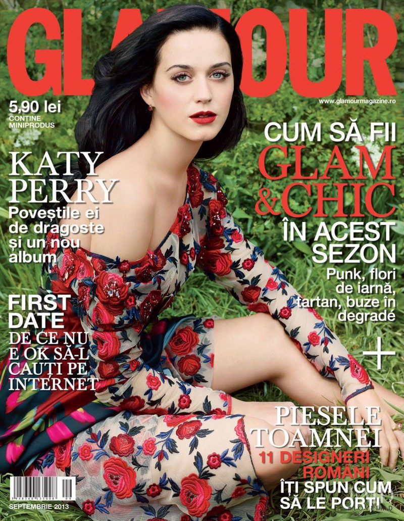 Katy Perry featured on the Glamour Romania cover from September 2013