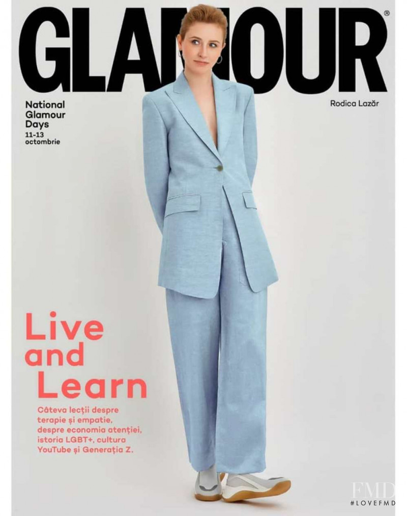Rodica Lazar featured on the Glamour Romania cover from October 2019