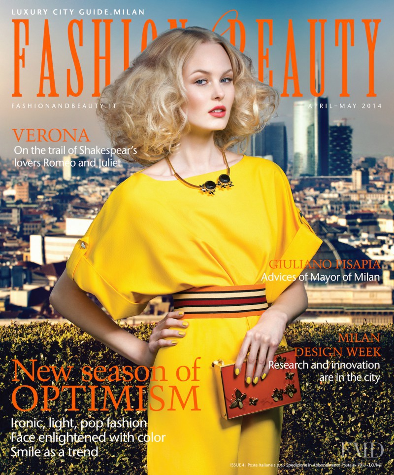  featured on the fashion & beauty milan cover from April 2014