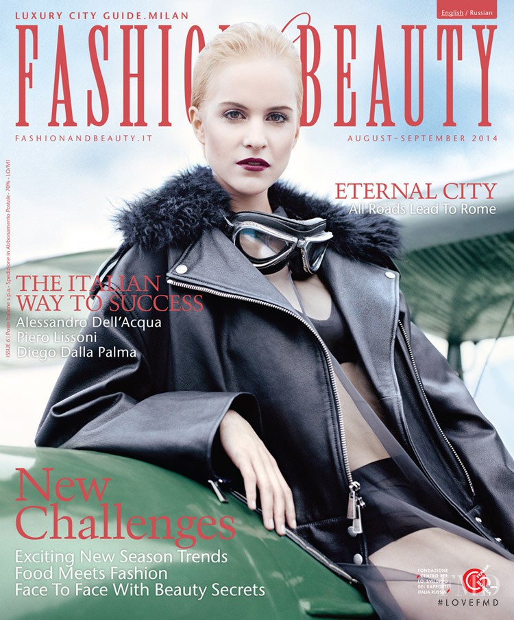  featured on the fashion & beauty milan cover from August 2014