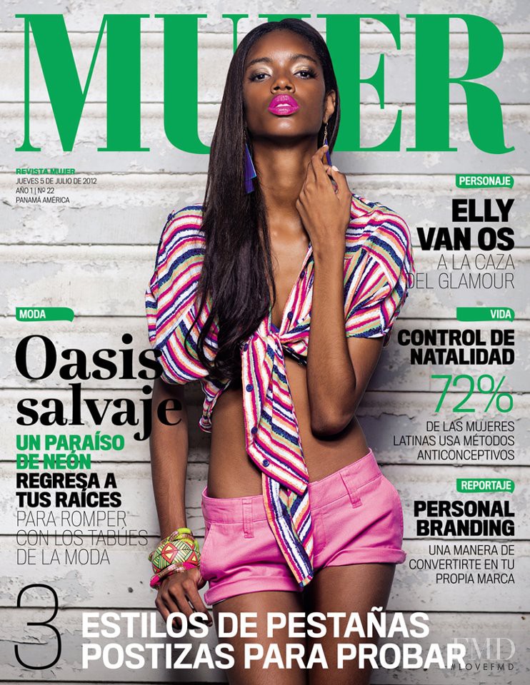 Katrina Troncoso featured on the Mujer Panama cover from July 2012
