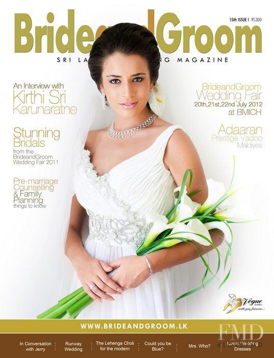 Noa Fernando featured on the Bride and Groom Sri Lanka cover from February 2012