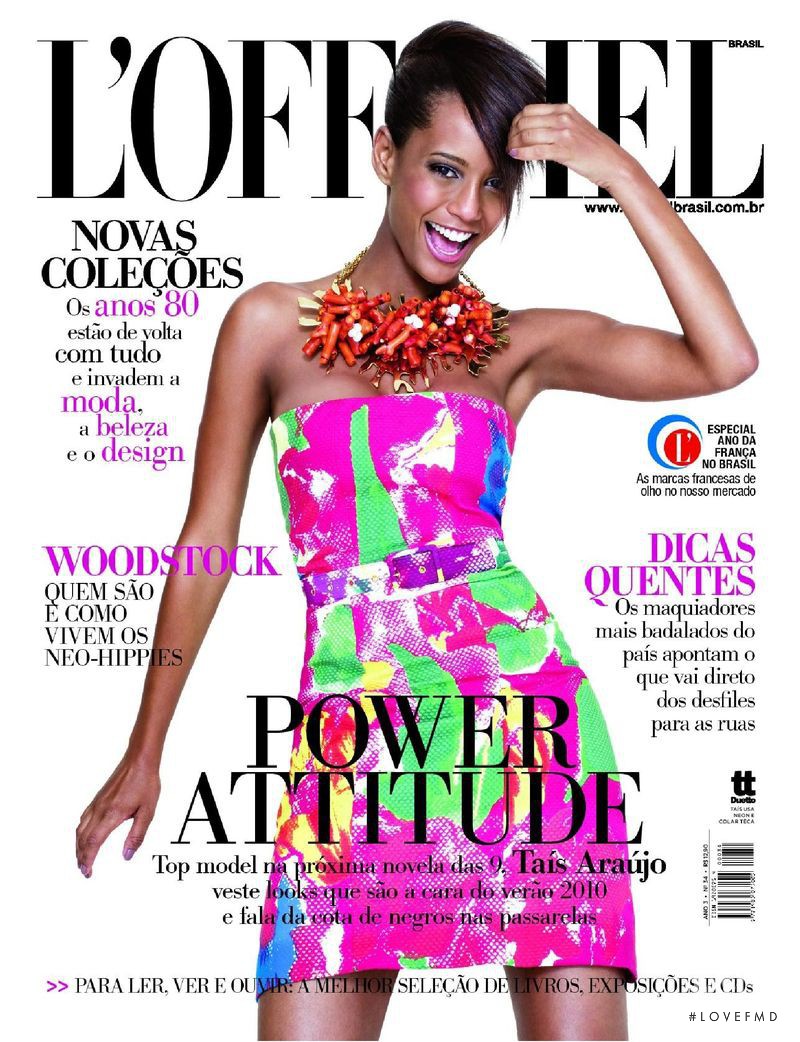 Taís Araújo featured on the L\'Officiel Brazil cover from August 2009