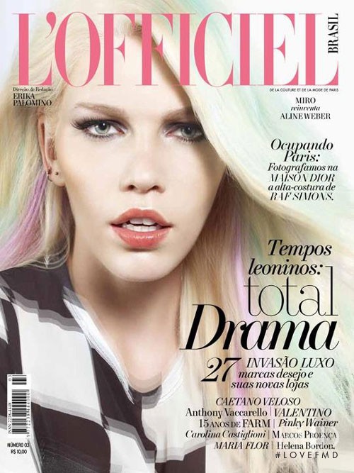 Aline Weber featured on the L\'Officiel Brazil cover from August 2012