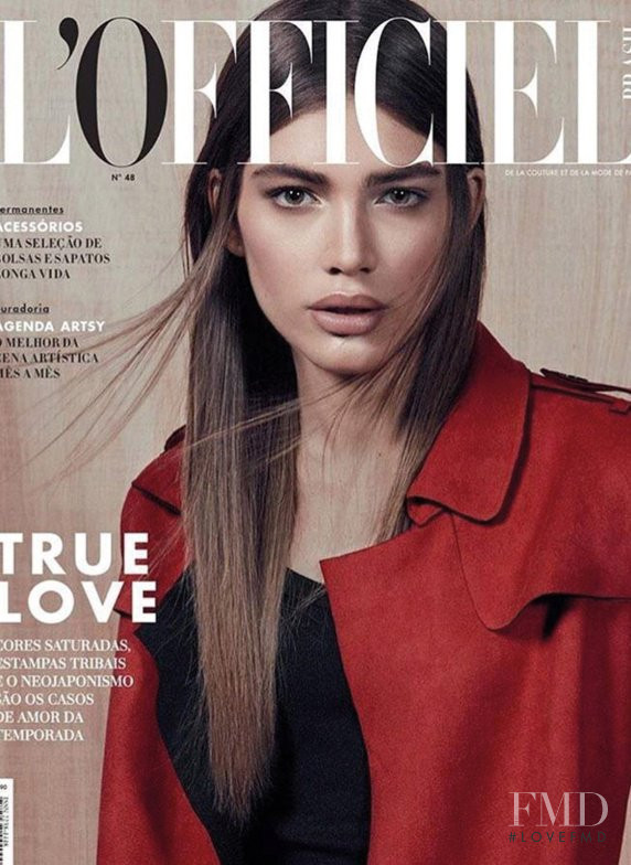 Valentina Sampaio featured on the L\'Officiel Brazil cover from July 2017