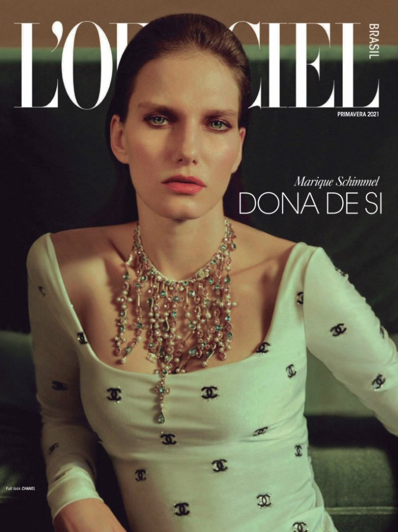 Marique Schimmel featured on the L\'Officiel Brazil cover from March 2021