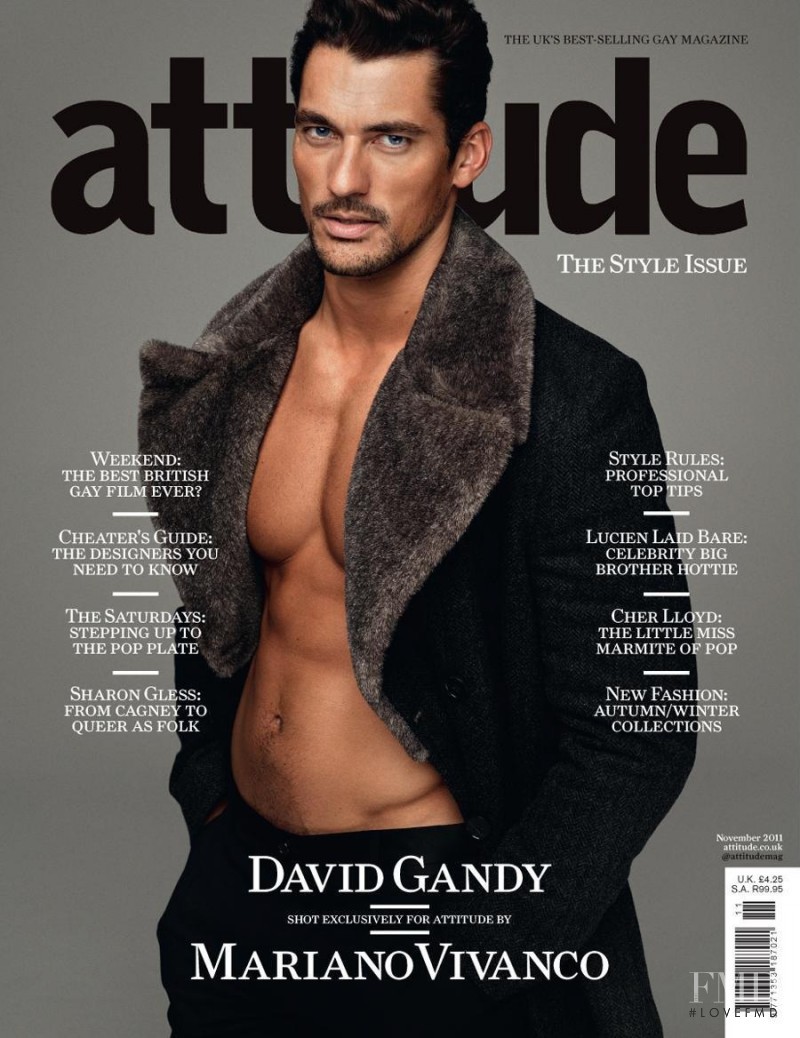 David Gandy featured on the Attitude UK cover from November 2011