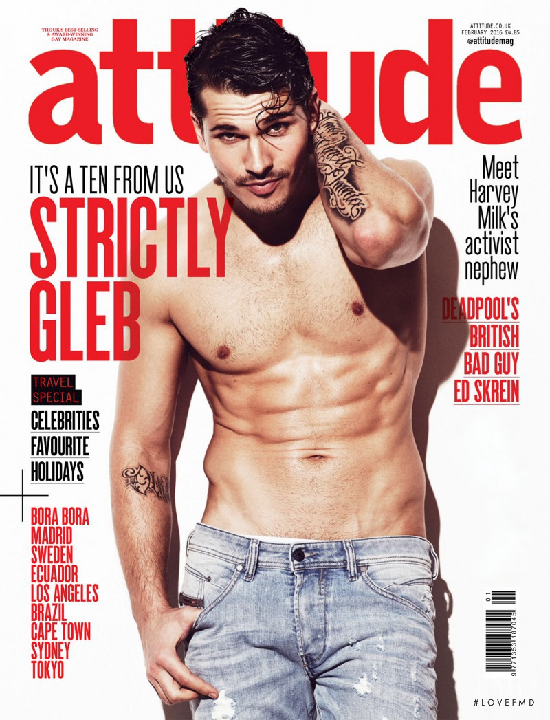Gleb Savchenko featured on the Attitude UK cover from February 2016