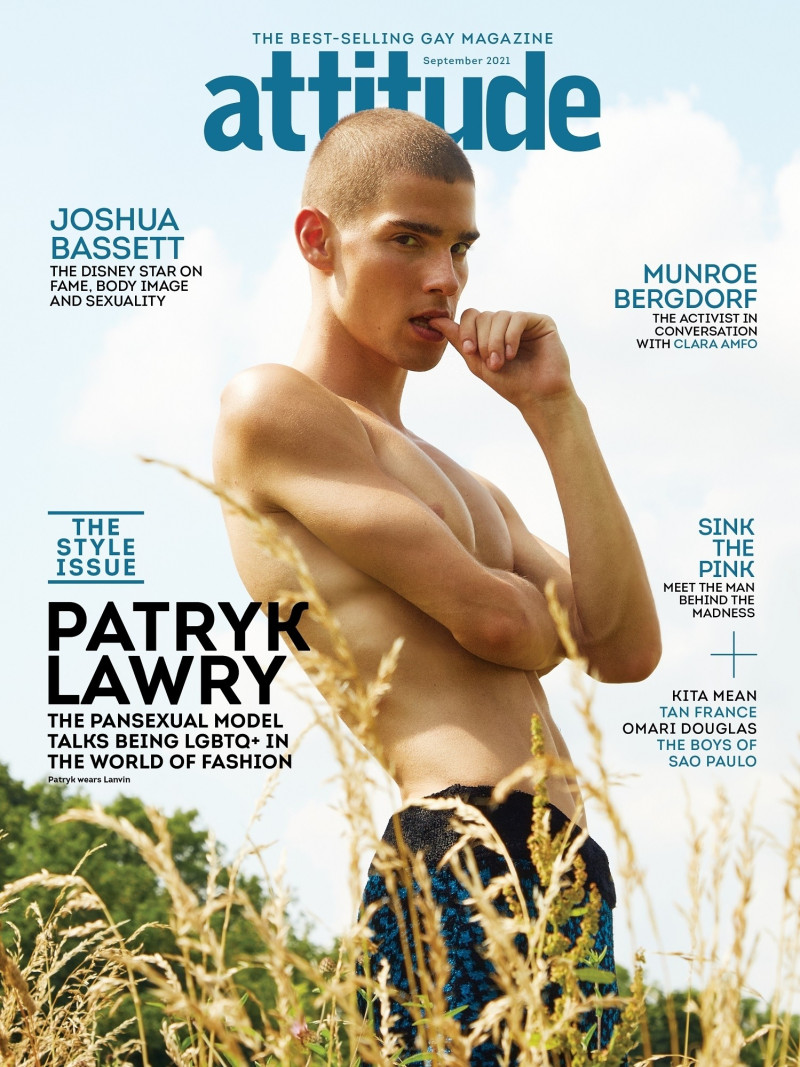 Patryk Lawry featured on the Attitude UK cover from September 2021