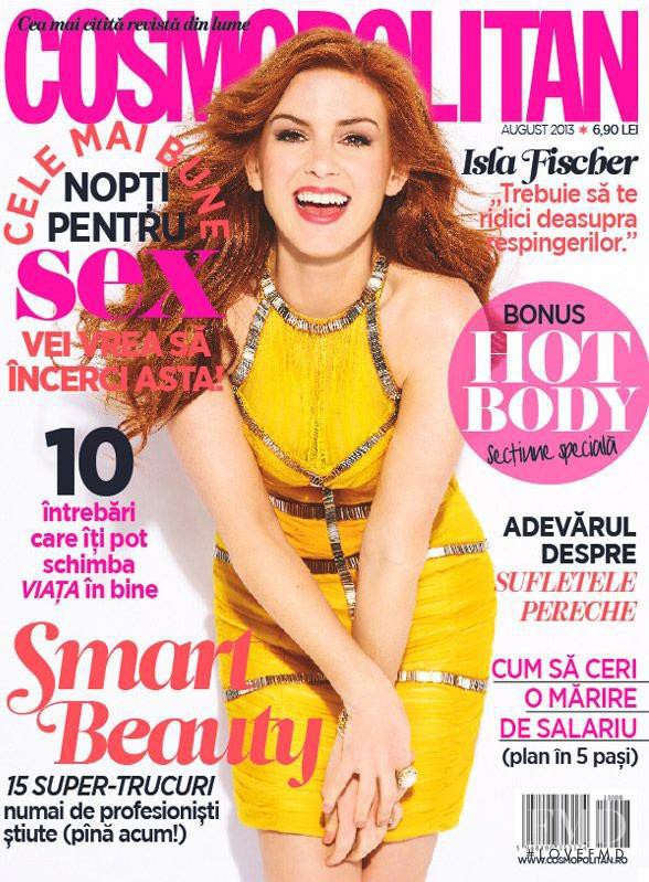 Isla Fisher featured on the Cosmopolitan Romania cover from August 2013