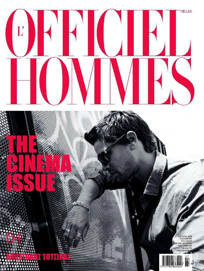  featured on the L\'Officiel Hommes Greece cover from July 2008
