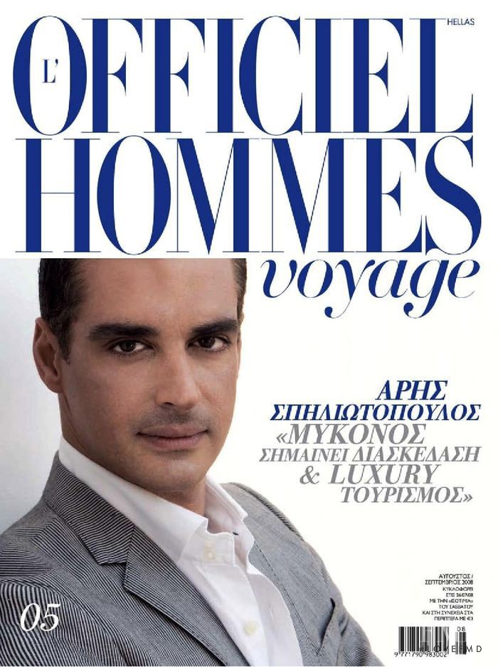  featured on the L\'Officiel Hommes Greece cover from September 2008