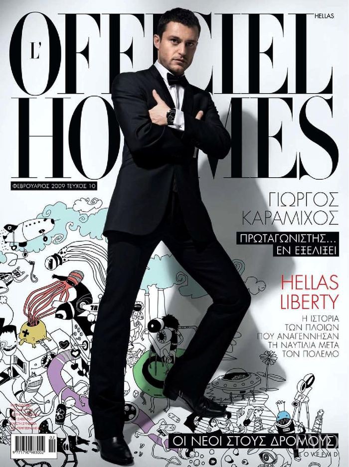  featured on the L\'Officiel Hommes Greece cover from February 2009