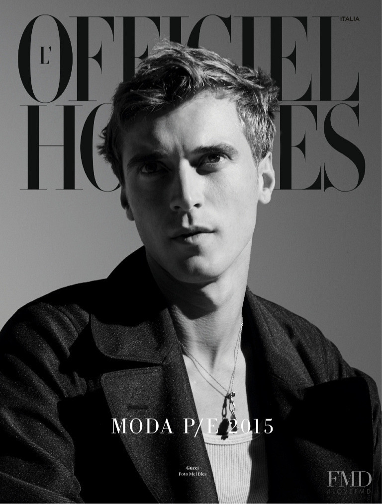 Clement Chabernaud featured on the L\'Officiel Hommes Italy cover from March 2015