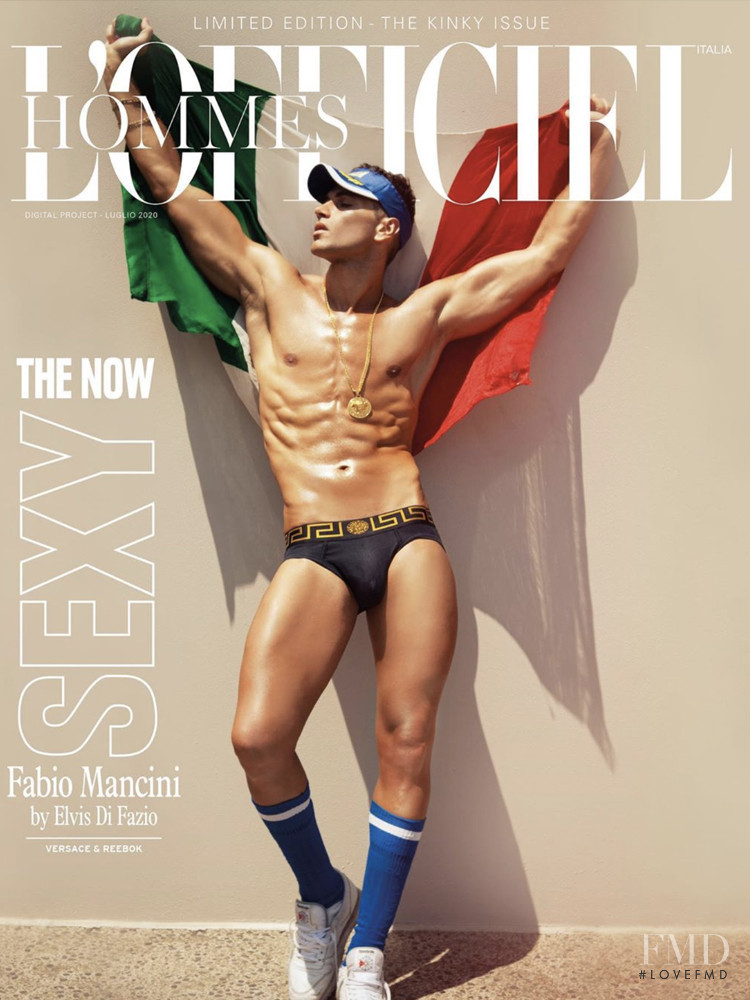 Fabio Mancini featured on the L\'Officiel Hommes Italy cover from July 2020