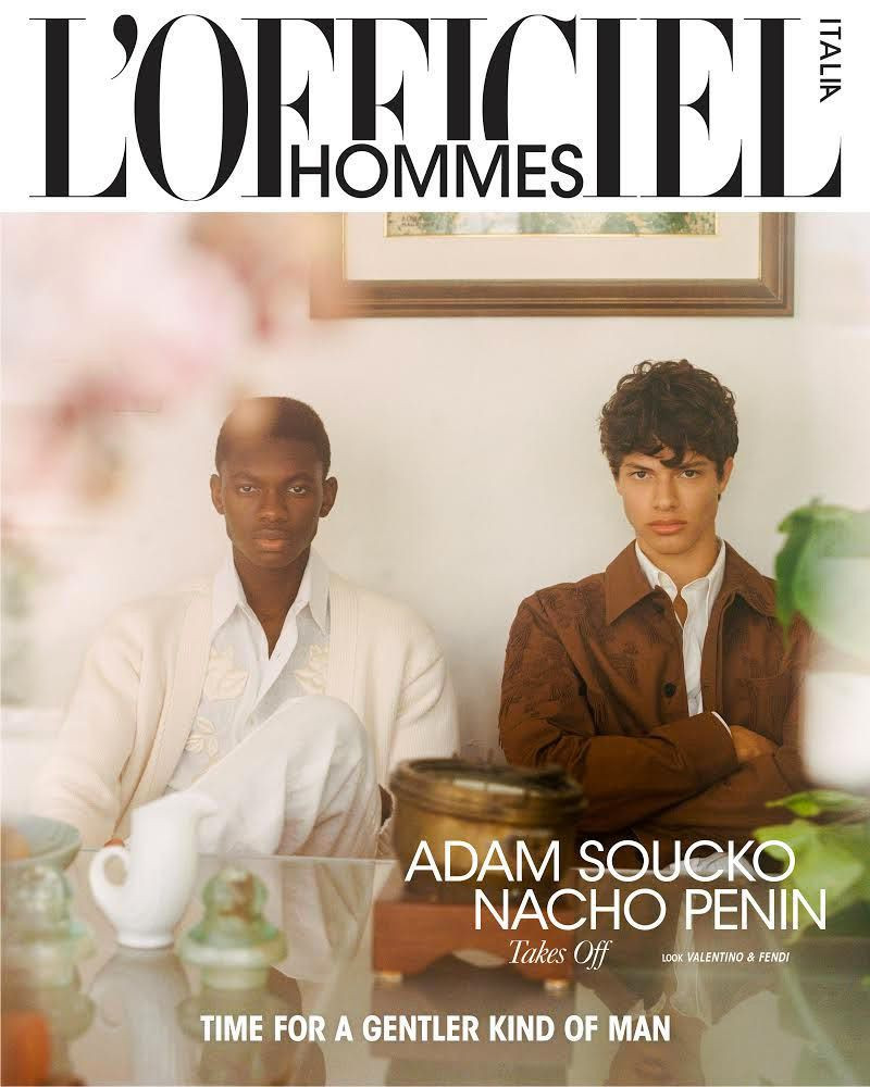 Nacho Penin featured on the L\'Officiel Hommes Italy cover from March 2021