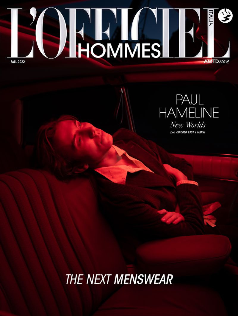 Paul Hameline featured on the L\'Officiel Hommes Italy cover from October 2022