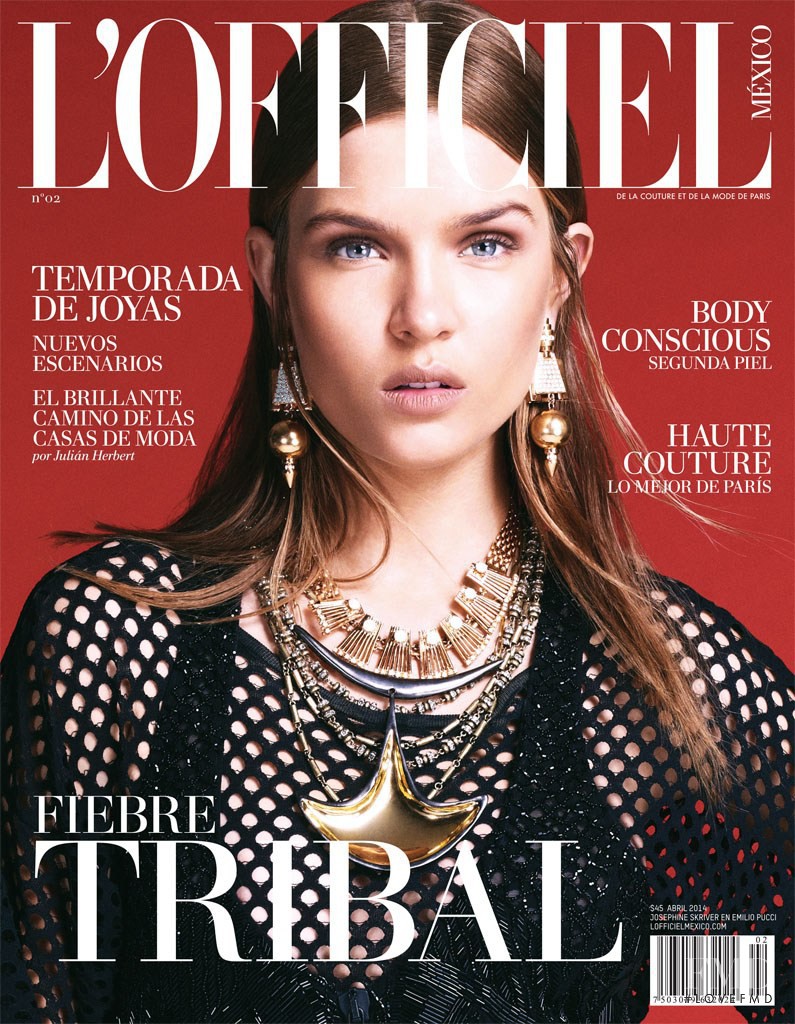 Josephine Skriver featured on the L\'Officiel Mexico cover from April 2014