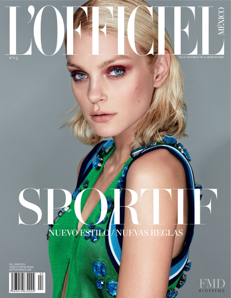 Jessica Stam featured on the L\'Officiel Mexico cover from June 2014