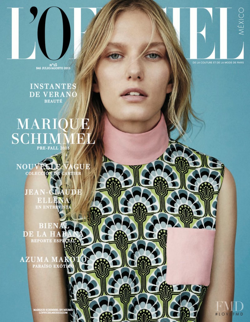 Marique Schimmel featured on the L\'Officiel Mexico cover from July 2015