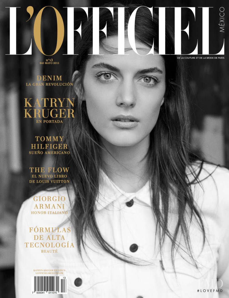 Katryn Kruger featured on the L\'Officiel Mexico cover from May 2015