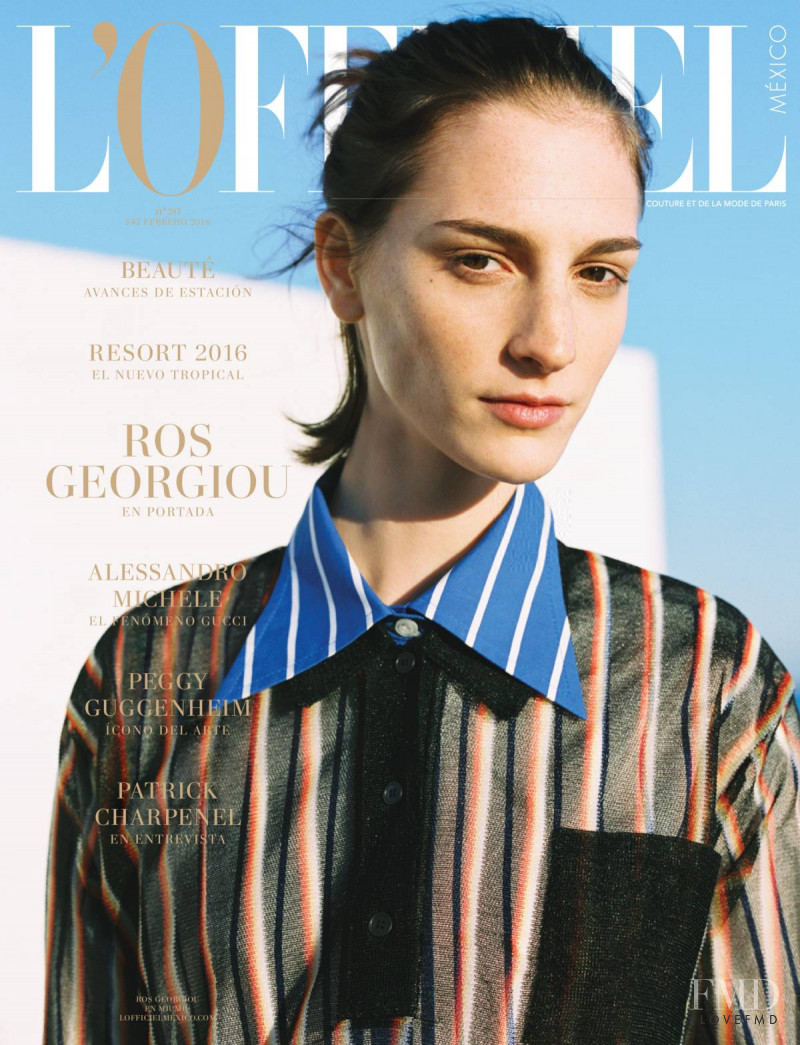 Rosanna Georgiou featured on the L\'Officiel Mexico cover from February 2016