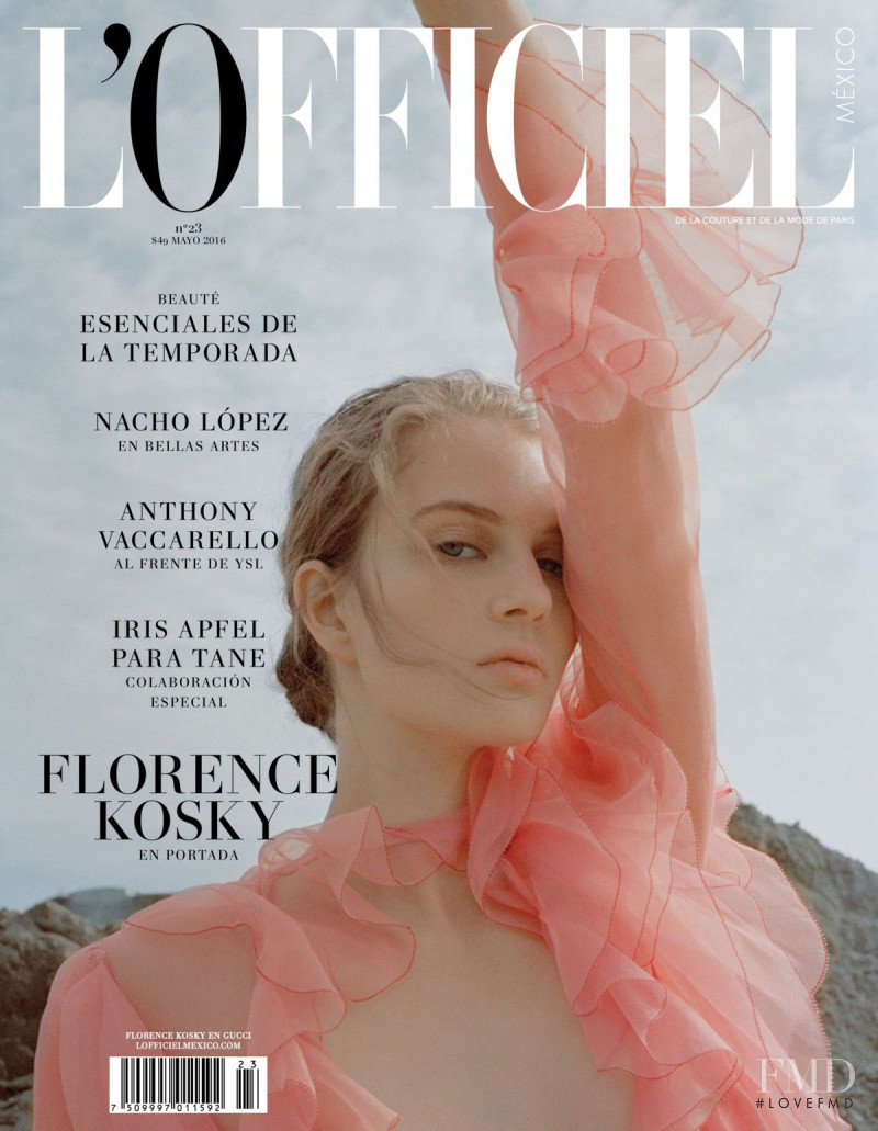 Florence Kosky featured on the L\'Officiel Mexico cover from May 2016