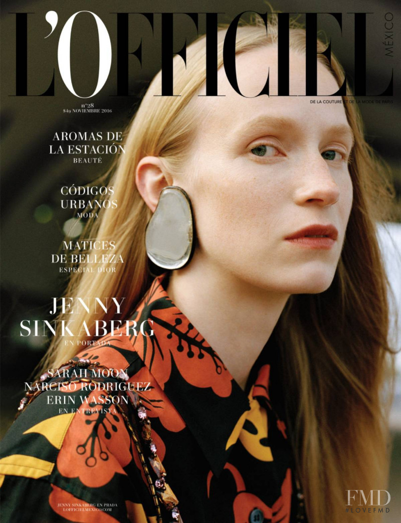 Jenny Sinkaberg featured on the L\'Officiel Mexico cover from November 2016