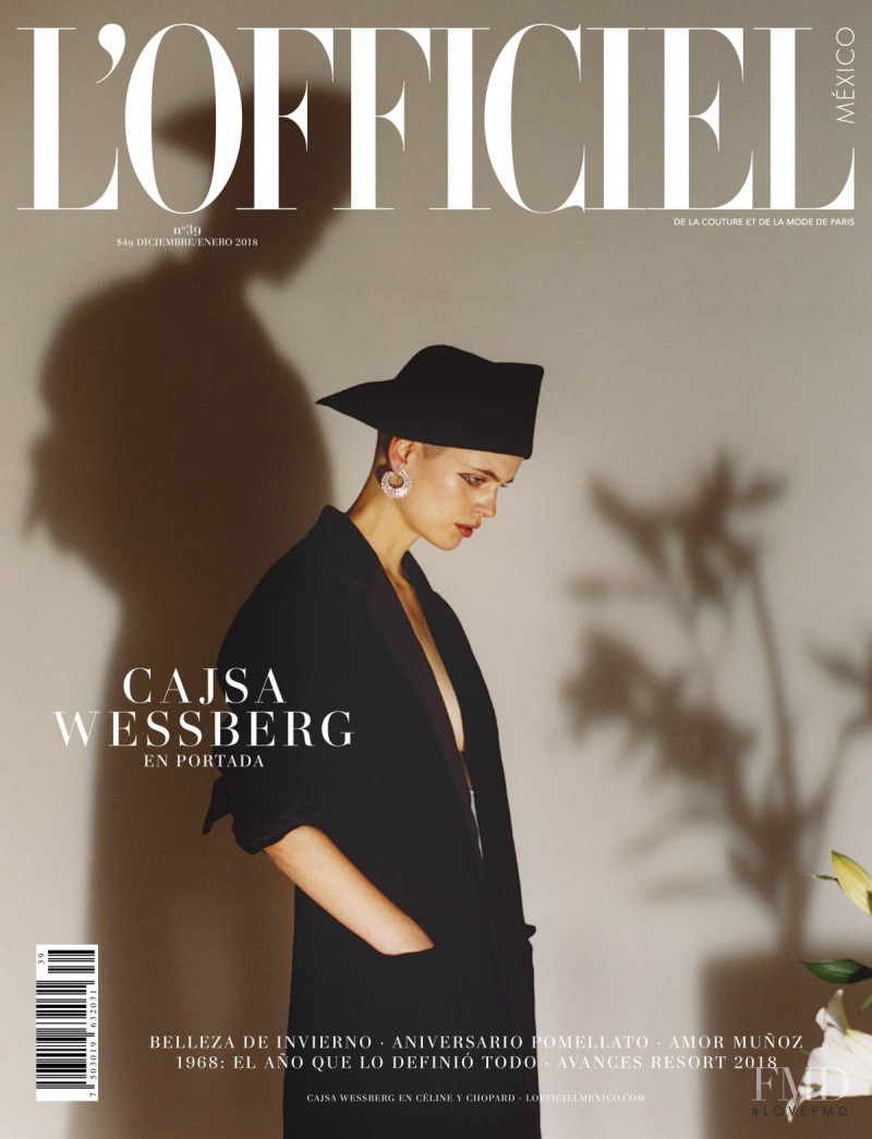 Cajsa Wessberg featured on the L\'Officiel Mexico cover from December 2017