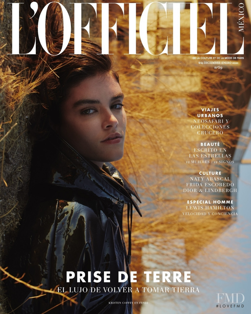 Kristen Coffey featured on the L\'Officiel Mexico cover from December 2019