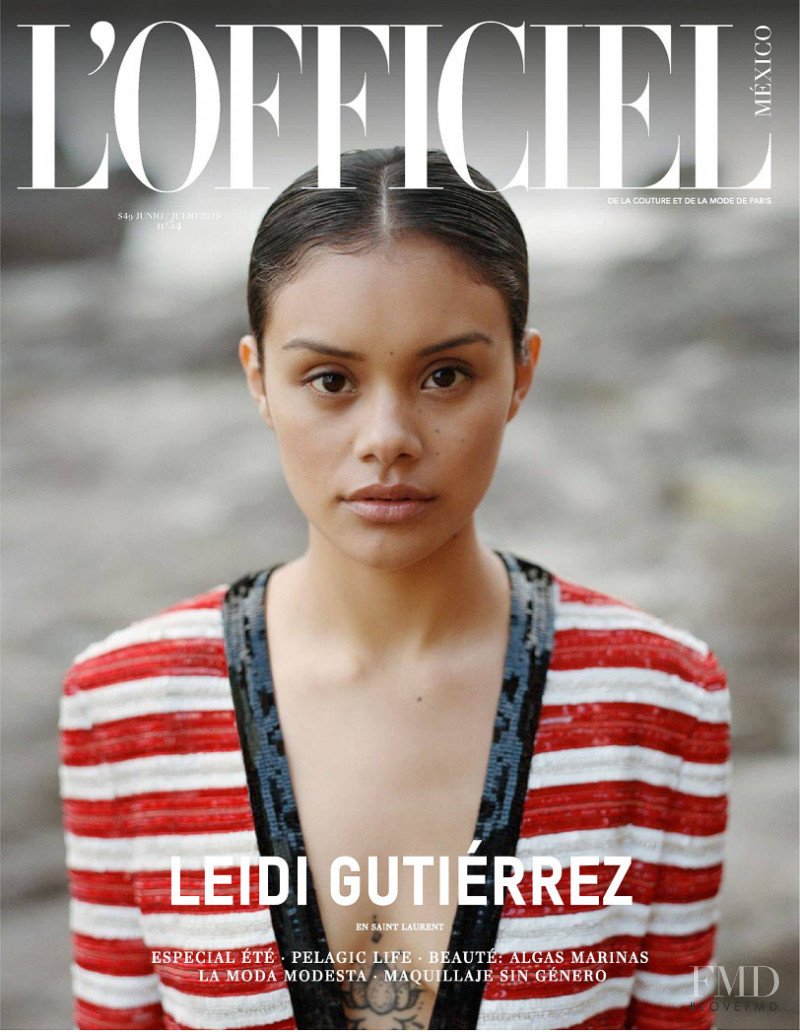 Leidi Gutierrez featured on the L\'Officiel Mexico cover from June 2019