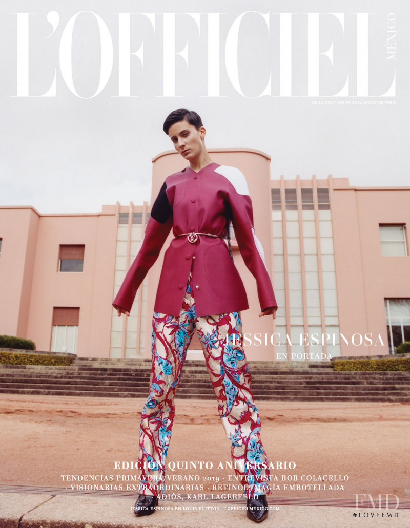 Jessica Espinosa featured on the L\'Officiel Mexico cover from March 2019