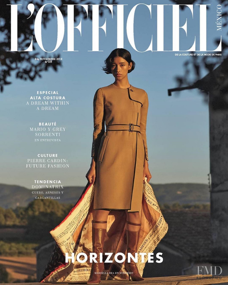 Marsella Vazquez Rea featured on the L\'Officiel Mexico cover from November 2019